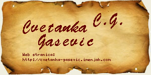 Cvetanka Gašević vizit kartica